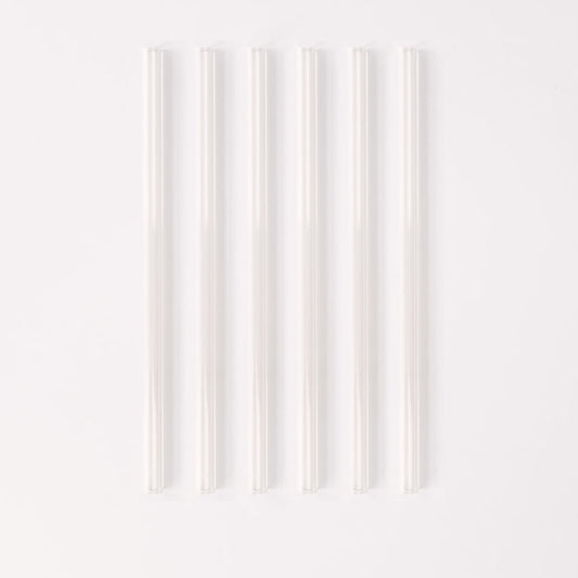 Wide 8" Glass Straw Set - Air