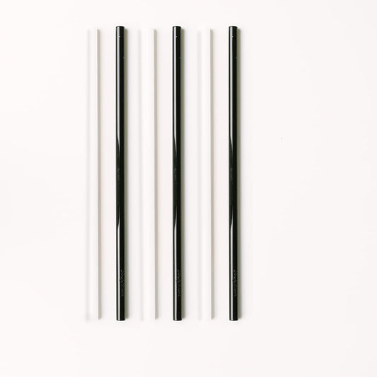 Tumbler 12" Glass Straw Set - Marble