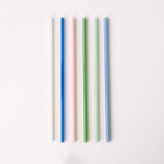 Tumbler 12" Glass Straw Set - Cote d'Azur