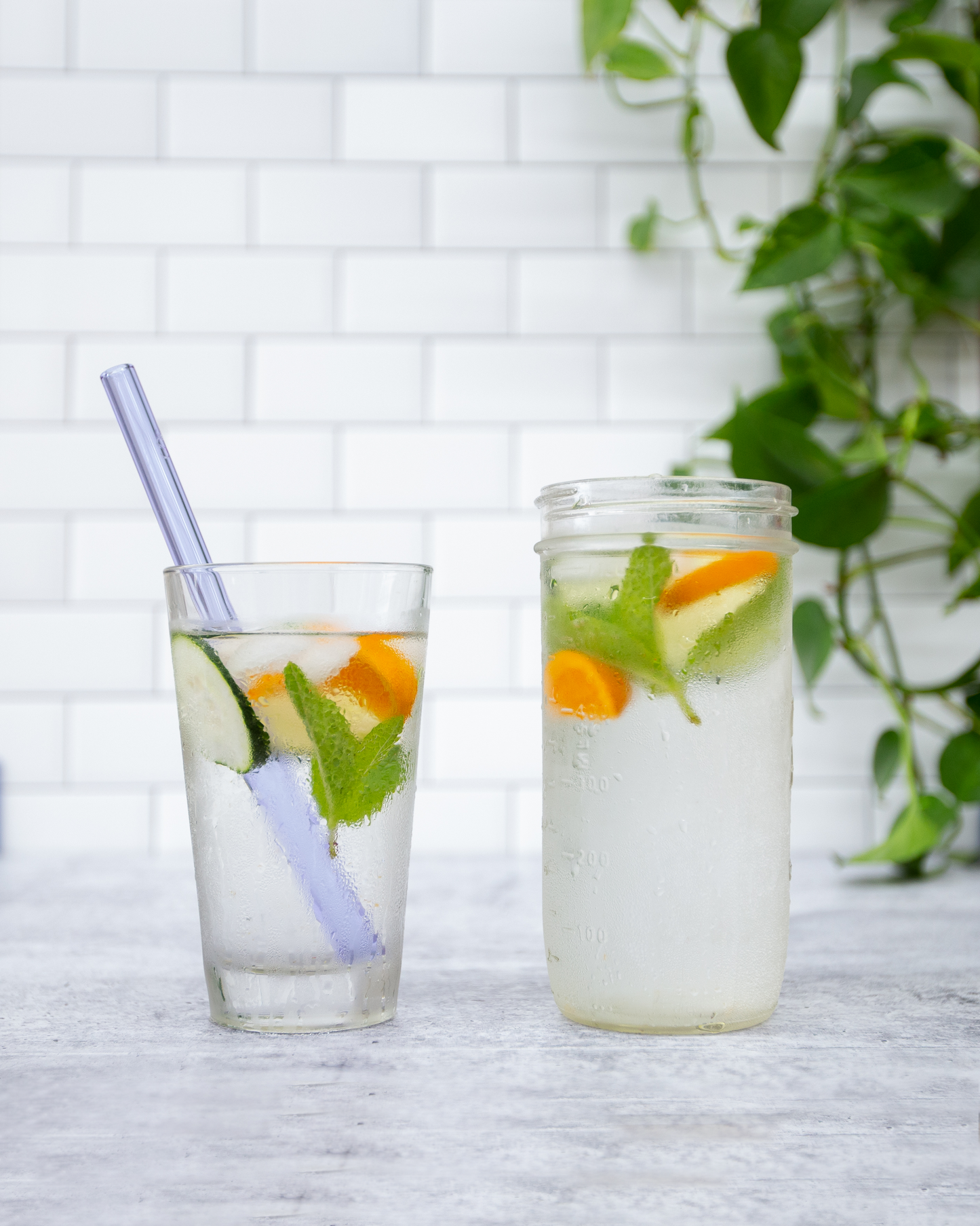 Single Wide Glass Straw
