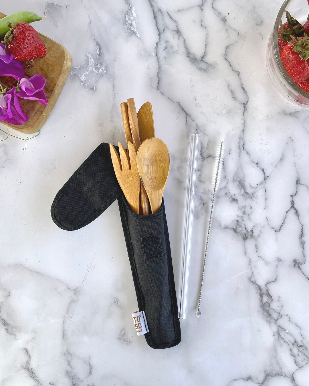 Bamboo Utensil + Classic Straw Kit