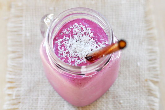 Pink Peanut Butter Smoothie: Vegan + Gluten Free