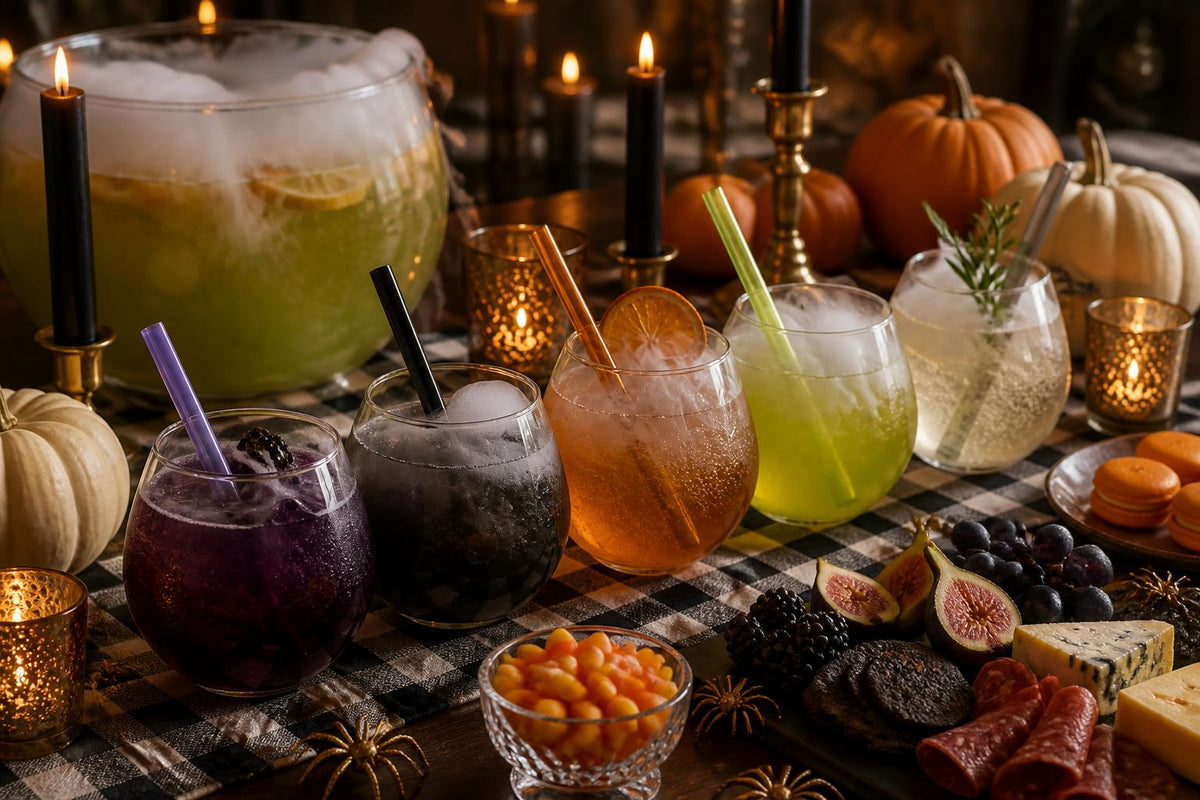 Classic 8" Glass Straw Set - Spooky