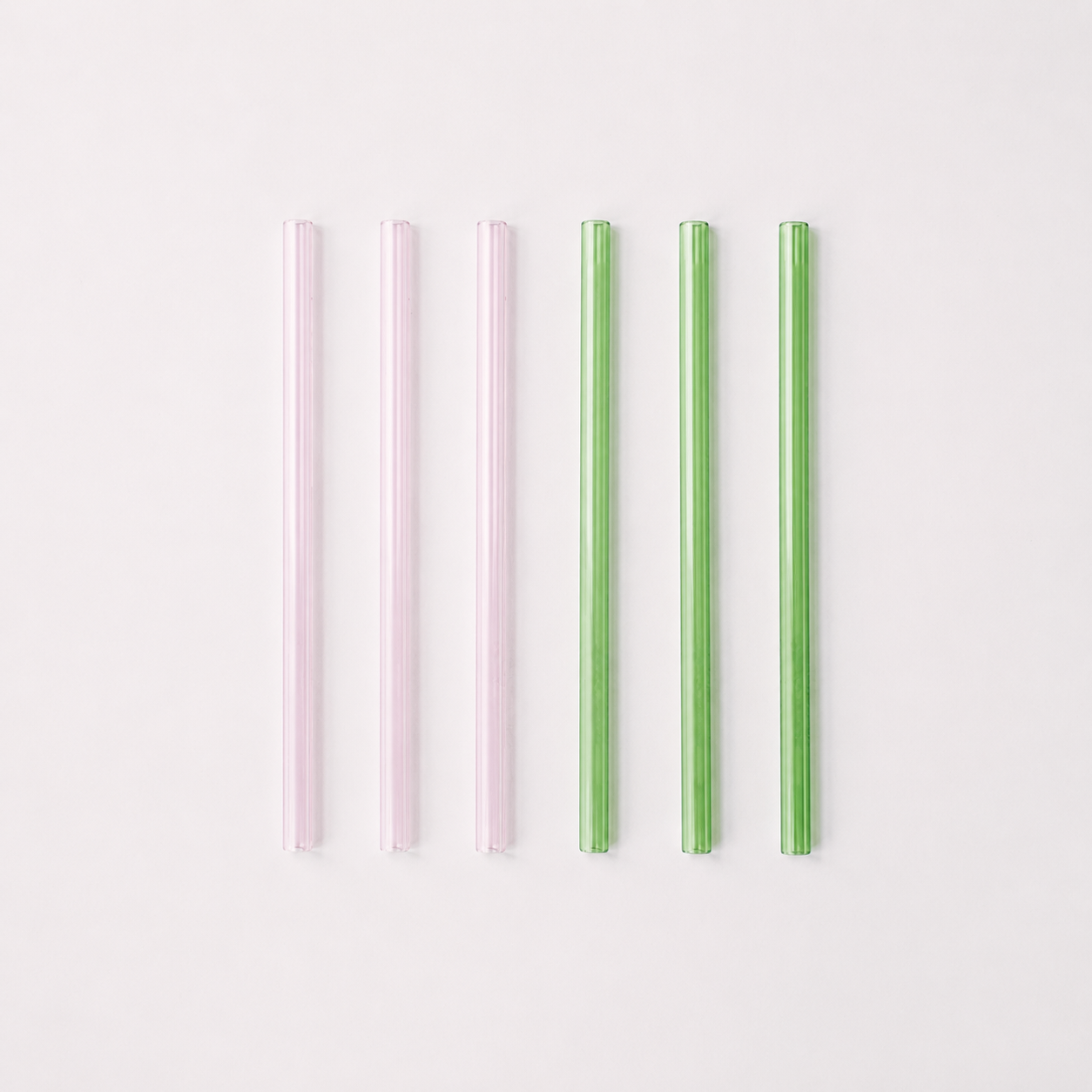 Wide 10" Glass Straw Set - Palm Beach