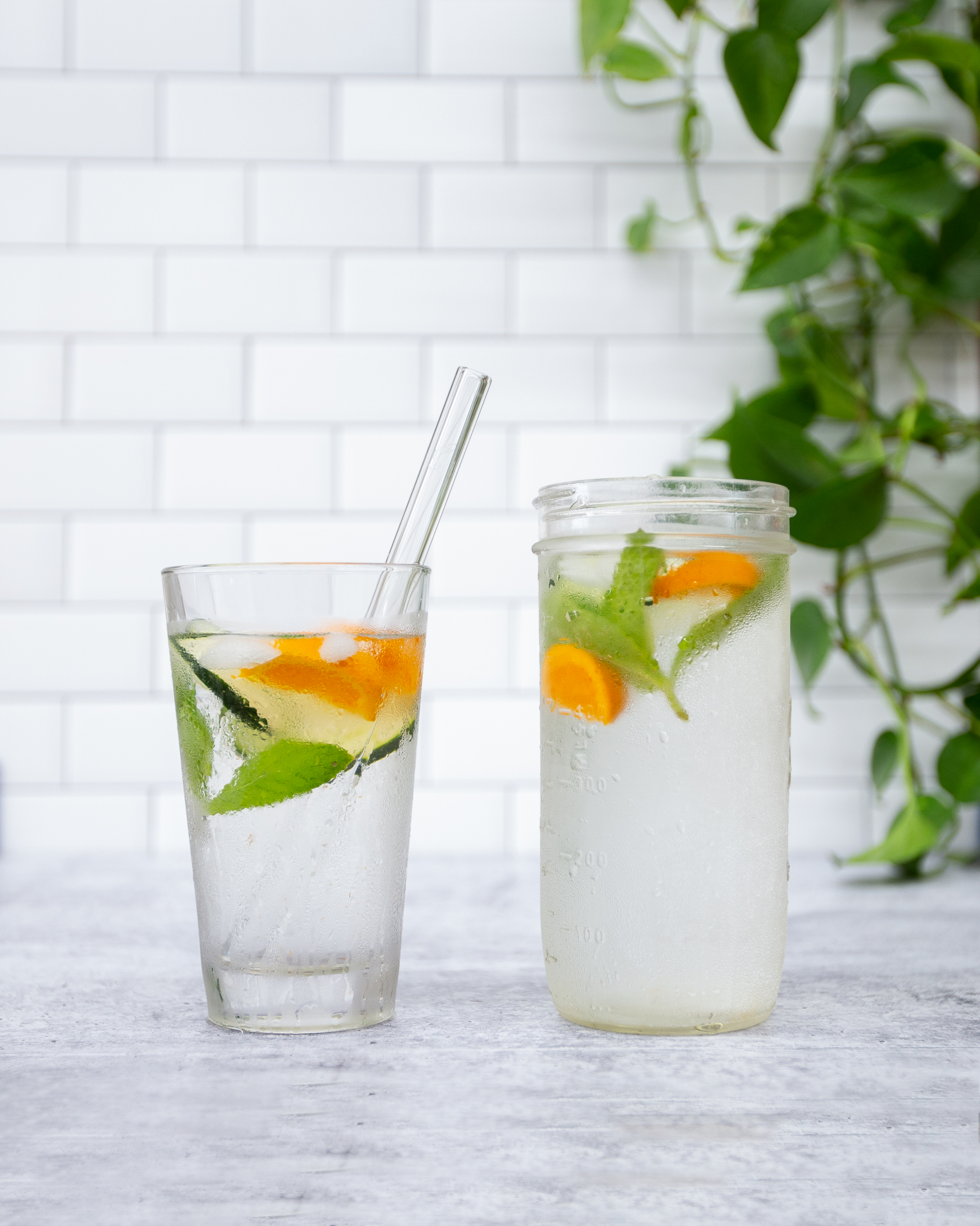 Single Wide Glass Straw Clear 8"