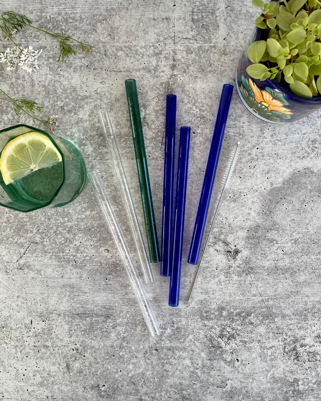 WIDE SIX PACK OF STRAWS Water 8"